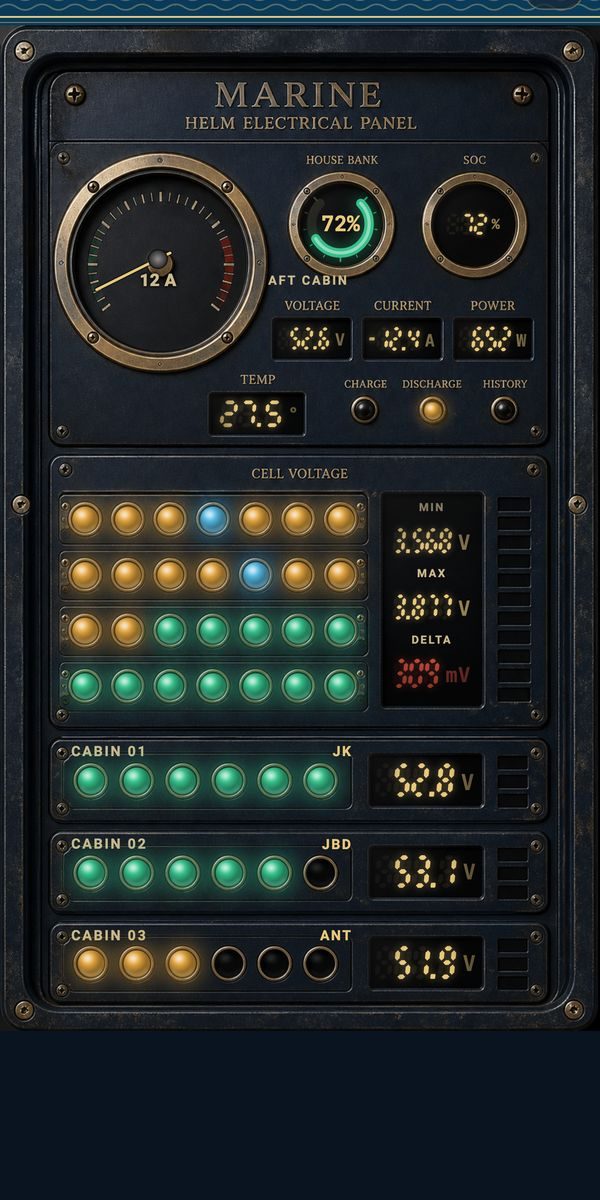 Marine skin on the MultiBMS dashboard